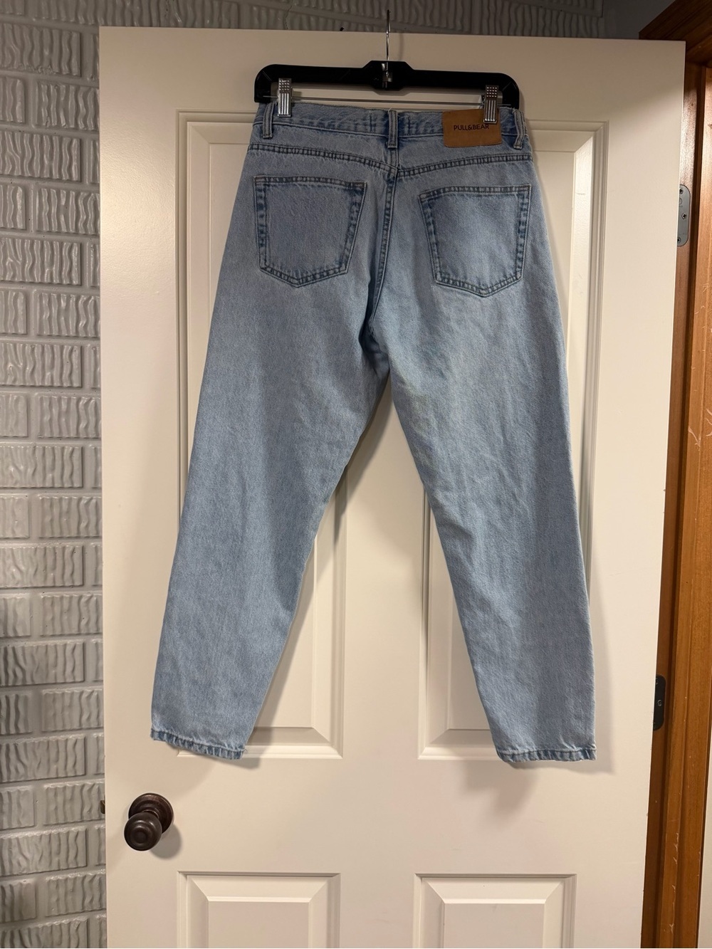 Pull&Bear Standard Jeans Women’s Size 28 Light Wash Mom Jeans - Picture 2 of 5